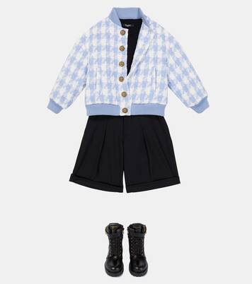 Logo intarsia wool sweater | Balmain Kids