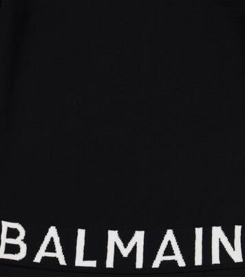 Logo intarsia wool sweater | Balmain Kids