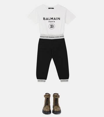 Cotton jersey sweatpants | Balmain Kids