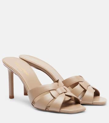 Mules Tribute 85 en cuir | Saint Laurent