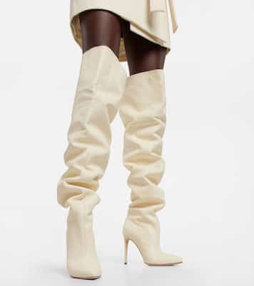 Leather over-the-knee boots | Paris Texas