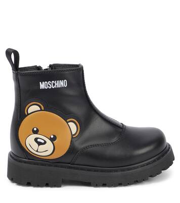 Leather ankle boots | Moschino Kids