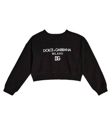 Logo-print cotton sweatshirt | Dolce&Gabbana Kids