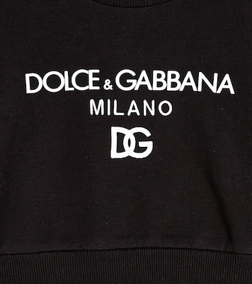 Logo-print cotton sweatshirt | Dolce&Gabbana Kids