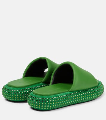 Embellished leather slides | JW Anderson