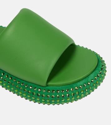 Embellished leather slides | JW Anderson