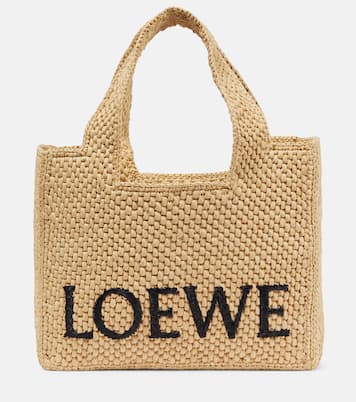 Paula's Ibiza Small logo raffia tote bag | Loewe