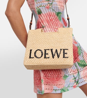 Paula's Ibiza Small logo raffia tote bag | Loewe