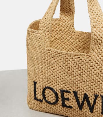 Paula's Ibiza Small logo raffia tote bag | Loewe