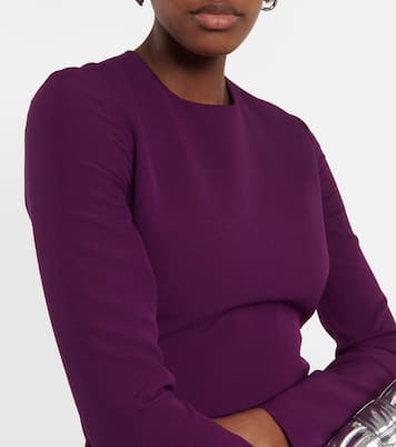 Abito lungo in crêpe con cristalli | Safiyaa