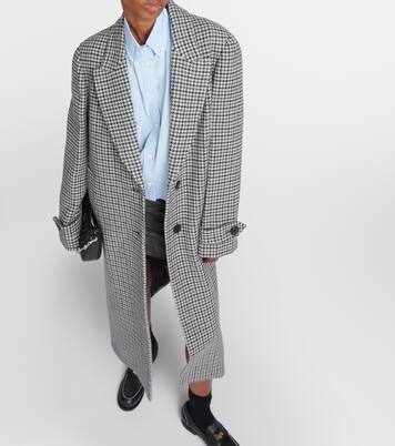 Single-breasted virgin wool coat | Miu Miu