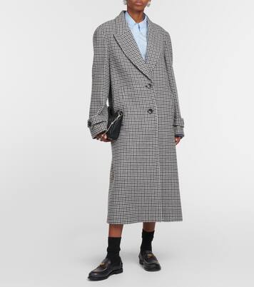 Single-breasted virgin wool coat | Miu Miu