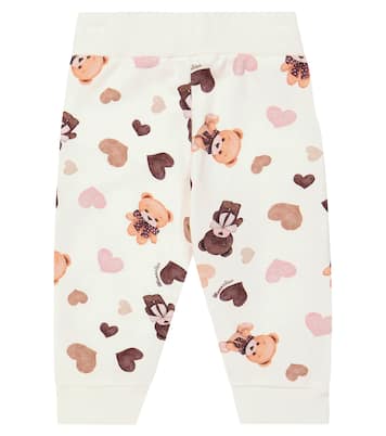 Baby printed cotton fleece sweatpants | Monnalisa