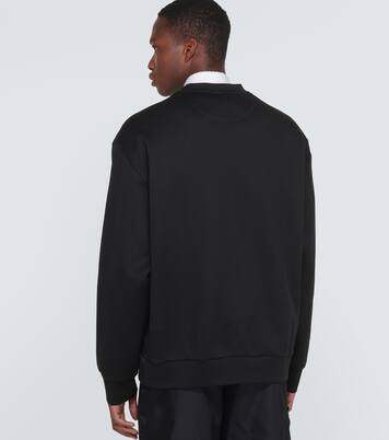 Logo cotton-blend sweatshirt | Prada