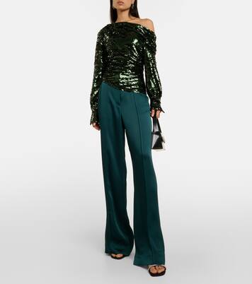 One-Shoulder-Top Alice mit Pailletten | Simkhai