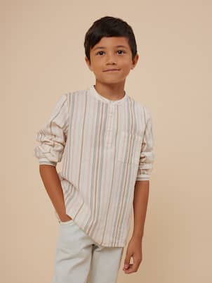 Artiste striped cotton shirt | Bonpoint