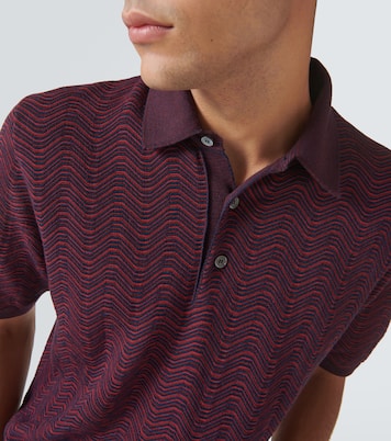 قميص بولو من الصوف المخلوط بنقشة زك زاك | Missoni