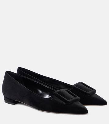 Maysalepumpflat velvet ballet flats | Manolo Blahnik