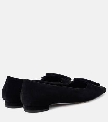 Maysalepumpflat velvet ballet flats | Manolo Blahnik