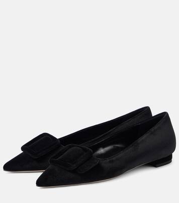 Maysalepumpflat velvet ballet flats | Manolo Blahnik