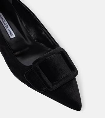 Maysalepumpflat velvet ballet flats | Manolo Blahnik