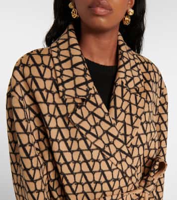 Manteau Toile Iconographe en laine et soie | Valentino