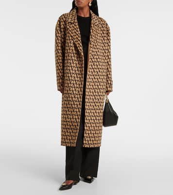 Manteau Toile Iconographe en laine et soie | Valentino