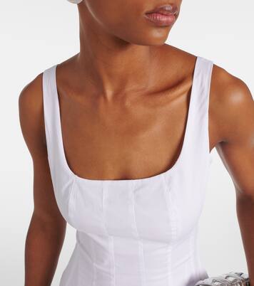 Miniabito Wells in popeline di cotone | Staud