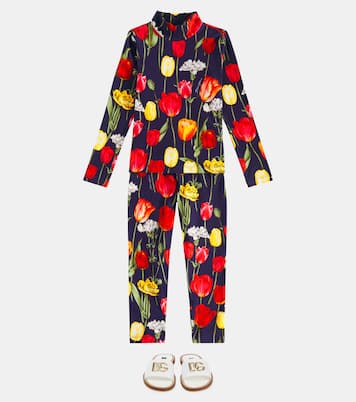 Sandalias de piel con logo | Dolce&Gabbana Kids