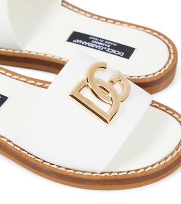 Sandalias de piel con logo | Dolce&Gabbana Kids