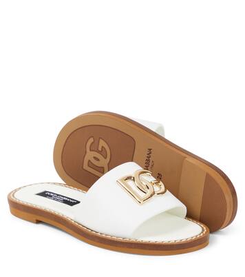 Sandalias de piel con logo | Dolce&Gabbana Kids