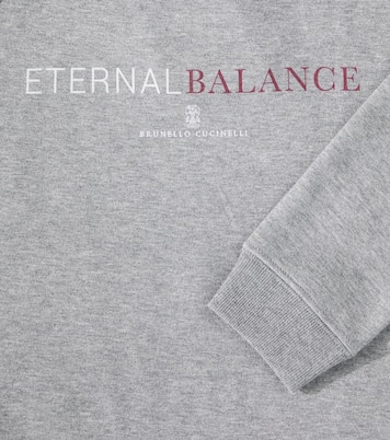 Sudadera de mezcla de algodón estampada | Brunello Cucinelli Kids