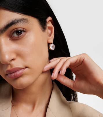 14kt gold earrings with topaz and diamonds | Mateo