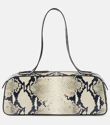 Simona snake-effect leather shoulder bag | Khaite