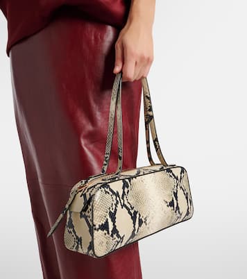 Simona snake-effect leather shoulder bag | Khaite