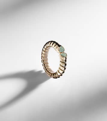 Anello Trisolina in oro 18kt con tormaline | Marina B