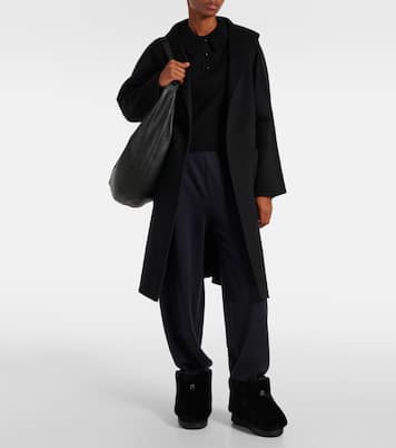 Shearling-trimmed leather ankle boots | Bogner