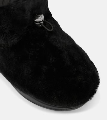 Shearling-trimmed leather ankle boots | Bogner