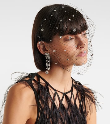 Stella embellished fishnet headband | Jennifer Behr