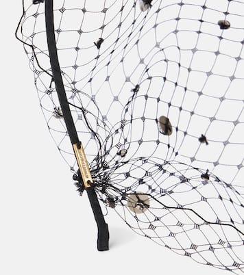 Stella embellished fishnet headband | Jennifer Behr