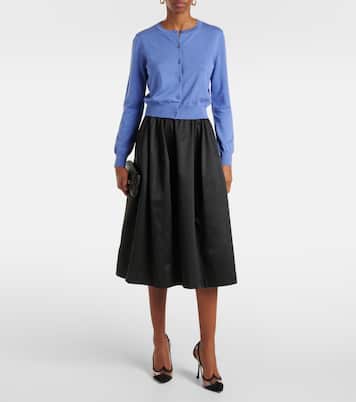 Cropped-Cardigan aus Seide und Baumwolle | Carolina Herrera