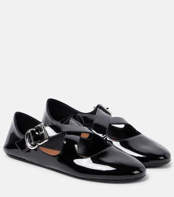 Criss Cross patent leather ballet flats | Alaïa