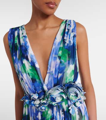 Abito lungo Arella in georgette di seta | Costarellos