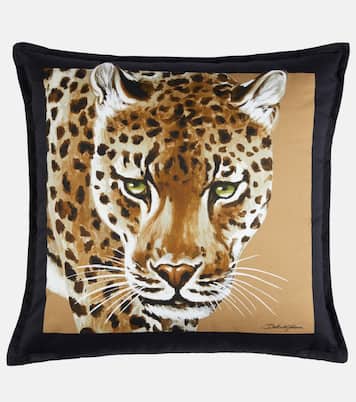 Leopardo Small canvas cushion | Dolce&Gabbana Casa
