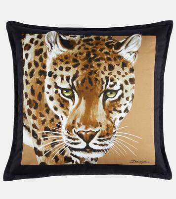 Leopardo Small canvas cushion | Dolce&Gabbana Casa