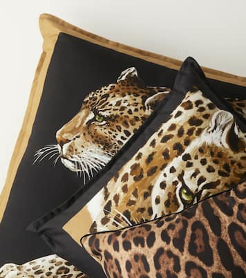 Leopardo Small canvas cushion | Dolce&Gabbana Casa