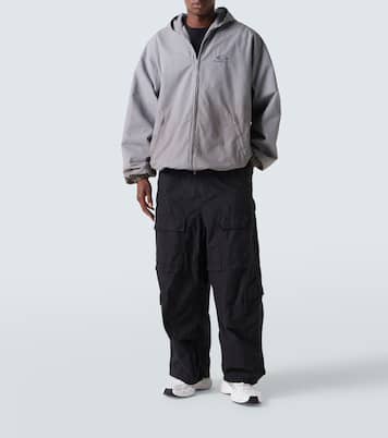 Cotton ripstop zip-up hoodie | Balenciaga