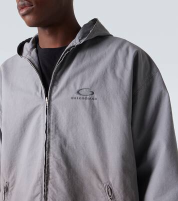 Cotton ripstop zip-up hoodie | Balenciaga