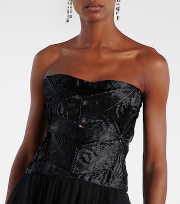 Bustier-Robe aus Tüll | Costarellos