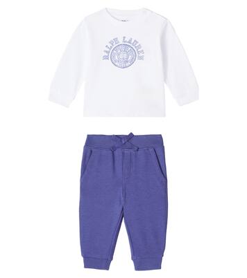 Baby cotton-blend sweatshirt and sweatpants set | Polo Ralph Lauren Kids